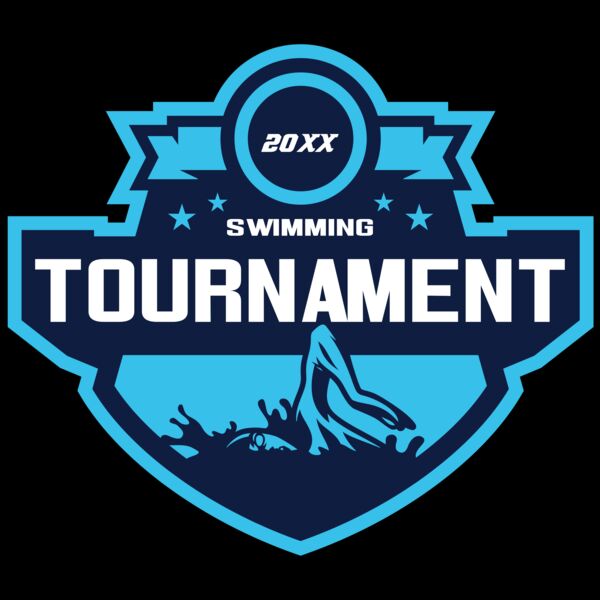Swimming Tournament logo template Thumbnail